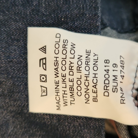 Draper James Denim Ruffle Dress with Bell Sleeve Size 6 - Picture 5 of 5